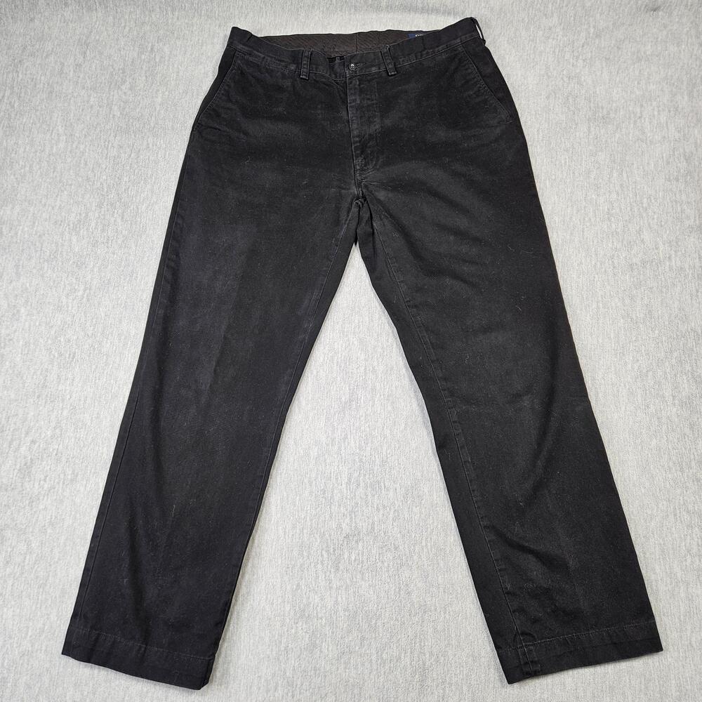Polo Ralph Lauren Pants Mens 35x32 (36x30) Black Classic Fit Chino Straight